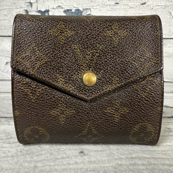 Louis Vuitton Portefeiulle Elise Trifold Wallet Monogram Canvas Leather - Picture 1 of 14